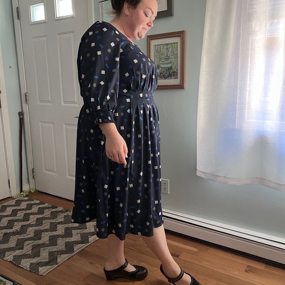 eShakti Fully Lined Confetti Fancy Dress with Pockets Size 2X 20W - Picture 4 of 14